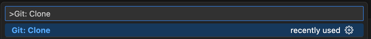 Git clone command in VS Code